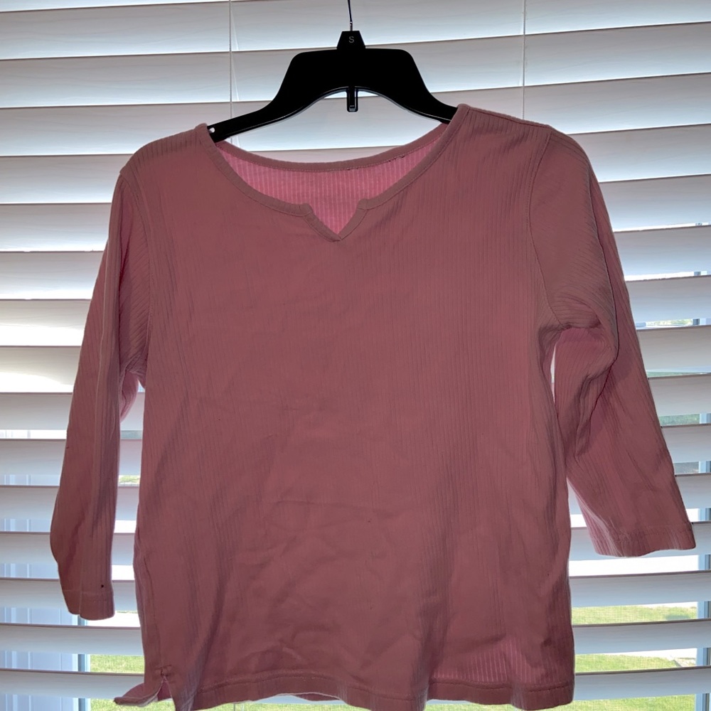 Light Pink Ribbed Top